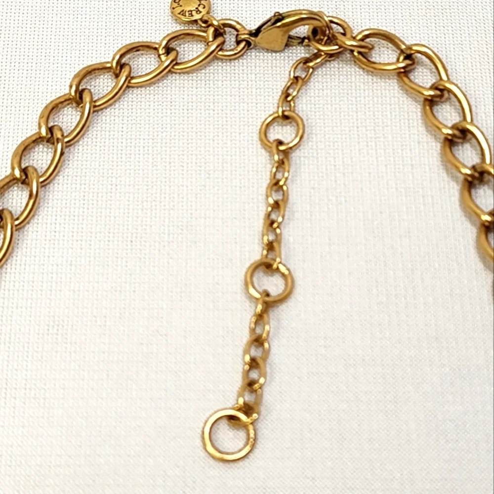 J. Crew Gorgeous Gold, Blue And White Statement Necklace